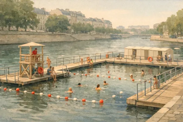 Baignade urbaine sur la Seine