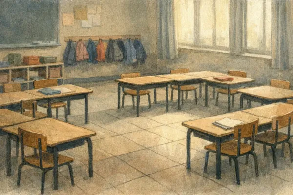 Illustration de salle de classe vide