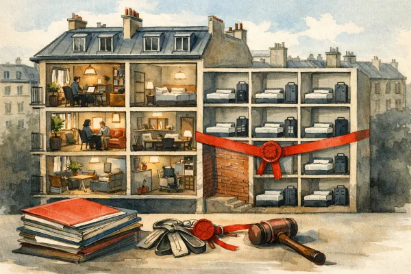 Illustration - immeuble parisien en location touristique