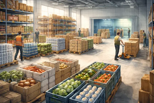 Illustration - entrepôt d’aide alimentaire
