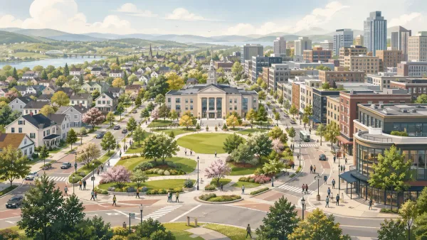 Illustration d'une fusion municipale