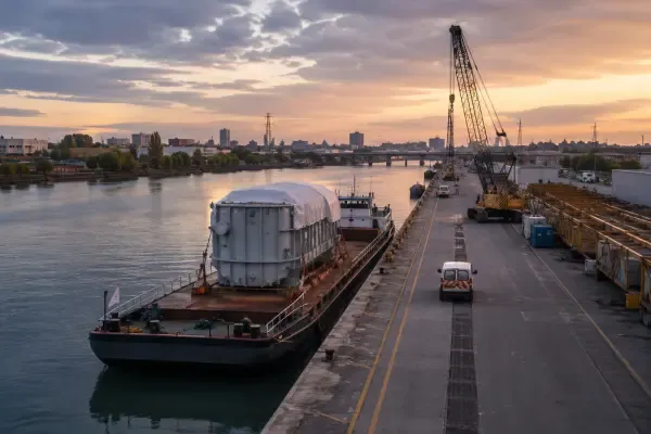 Convoi fluvial à Gennevilliers