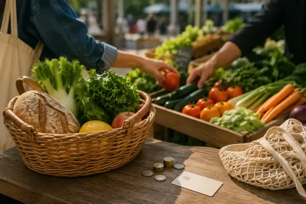 Marché alimentaire à Nice