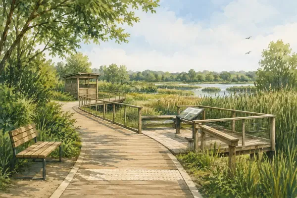 Chemin accessible en milieu naturel