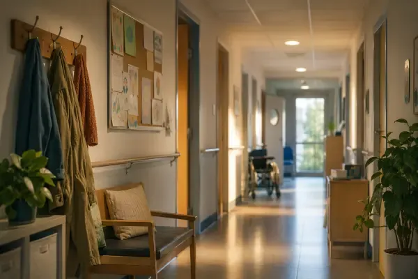 Couloir d’un établissement médico-social