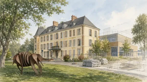 Lycée en travaux à Thorigny
