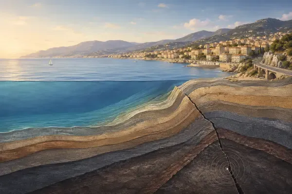Faille sous-marine près de la Riviera