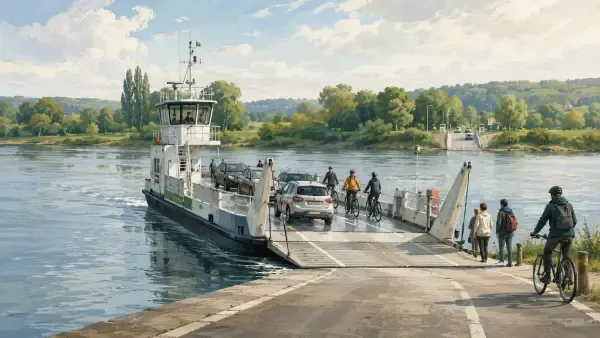 Bac traversant la Seine