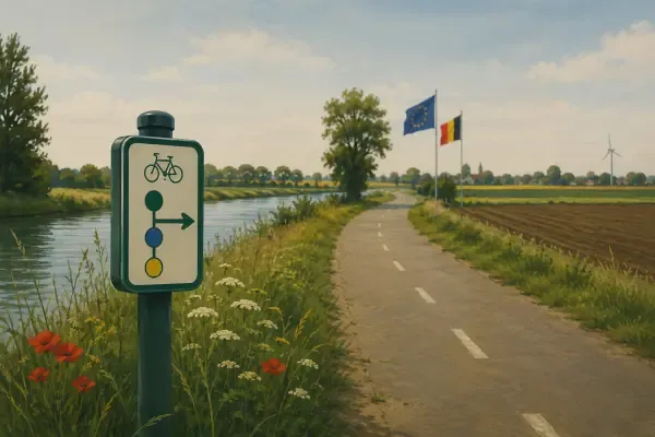 Panneau cyclable dans le Nord