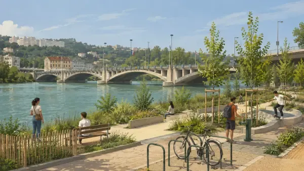 Jardin au bord du Rhône