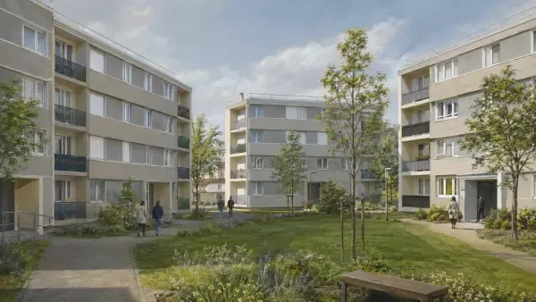 Immeubles rénovés à Louviers