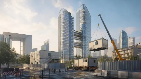 Bungalows de chantier à La Défense