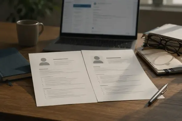 Deux CV dans une boîte mail