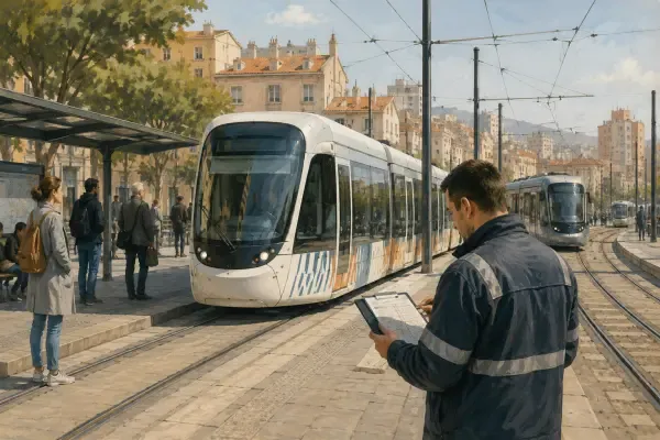 Illustration - Tramway marseillais en circulation