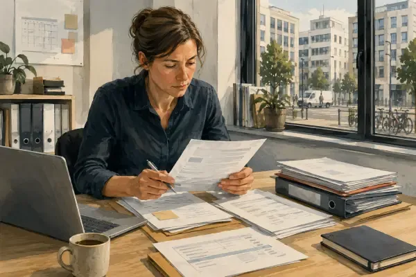 Illustration - Facture impayée en entreprise