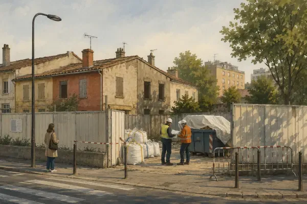 Maisons en chantier à Saint-Fons