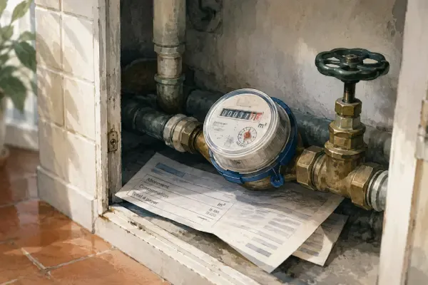Robinet et compteur d’eau