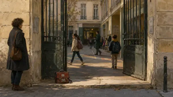Parents devant une école parisienne
