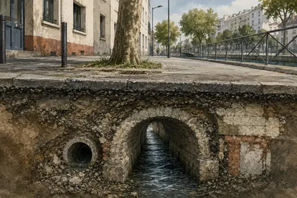Carte d’eau enfouie en Seine-Saint-Denis