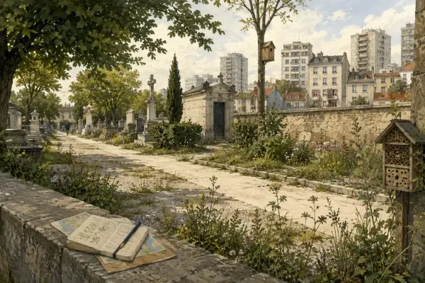 Berge urbaine et végétation discrète