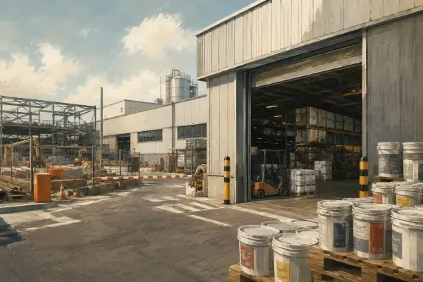 Illustration - Usine et quais à Cestas