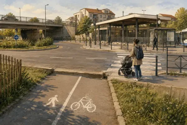 Illustration - mobilités actives à Marne-la-Vallée