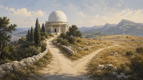 Illustration - Coupole de l’Observatoire au crépuscule
