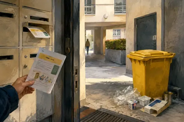 Bac jaune en résidence