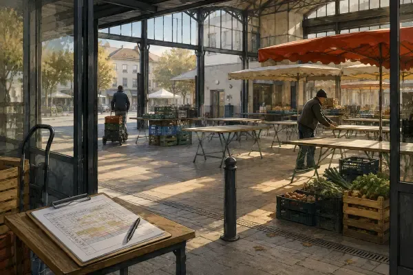 Halle de marché aux Clayes