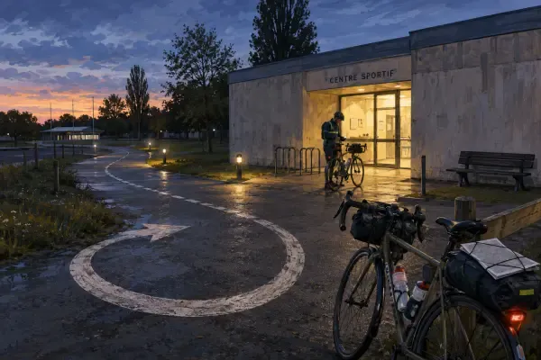 Cyclistes longue distance à Poses