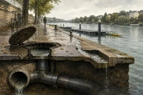 Illustration - Berge de Seine et canalisations