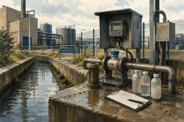 Illustration - Rejet industriel et compteur d’eau