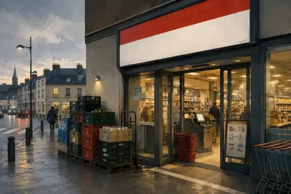Façade de supermarché U