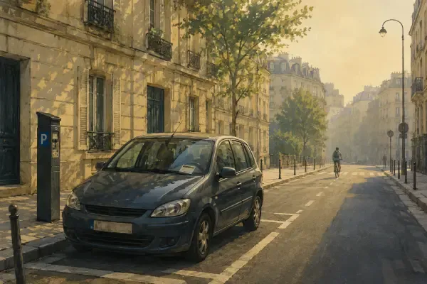 Illustration - Voiture garée lors d’un pic d’ozone