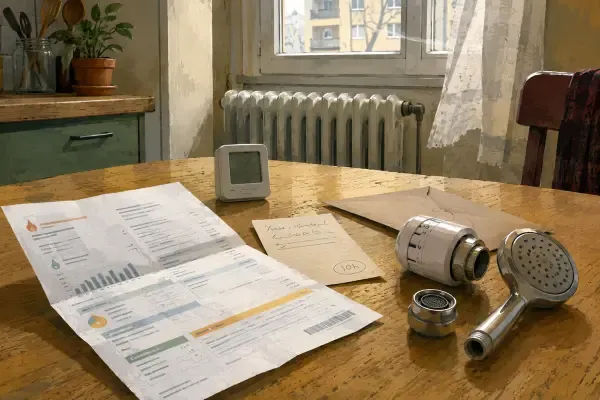 Facture d’énergie sur une table