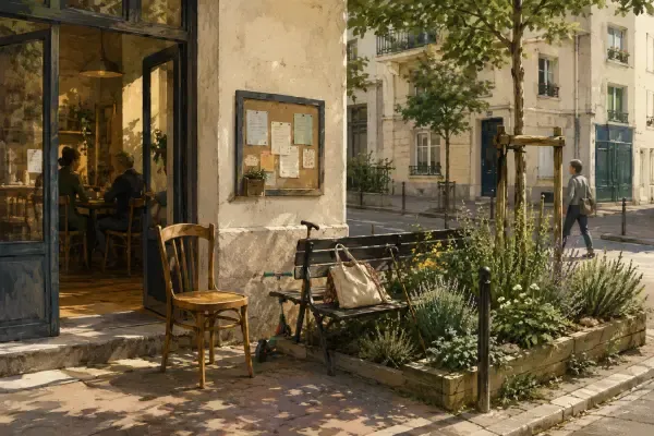 Café associatif et jardin de quartier