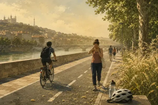 Ciel voilé au-dessus de Lyon