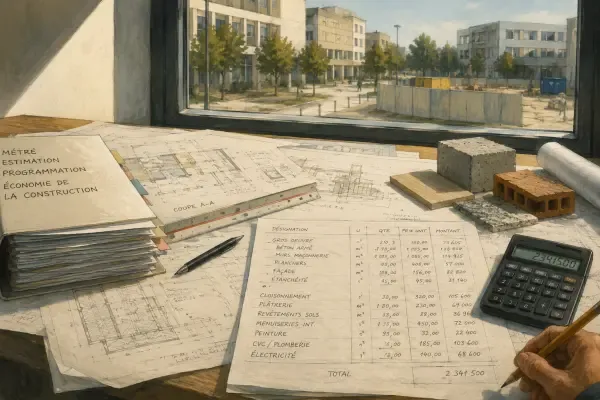 Plans de chantier et calculs