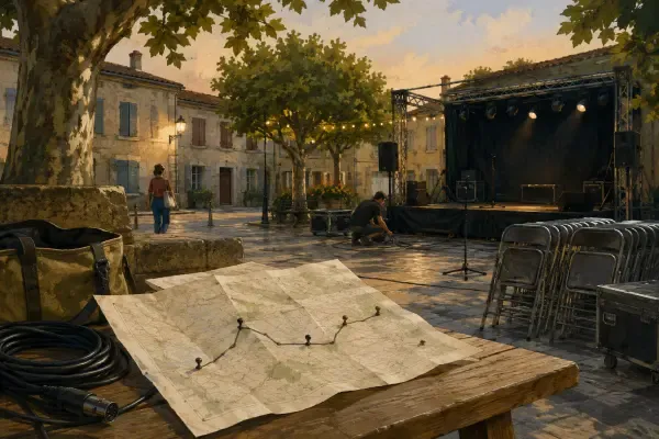 Spectacle estival dans une commune girondine
