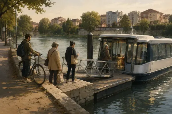 Illustration - bateau-bus sur la Marne
