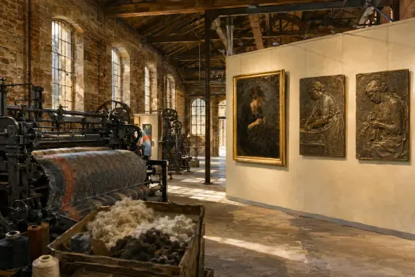 Œuvres dans une ancienne manufacture textile