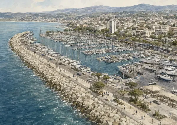 Illustration du port réaménagé