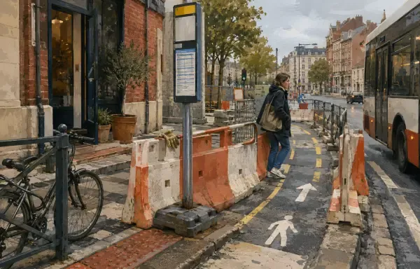 Barrières de chantier à Dunkerque