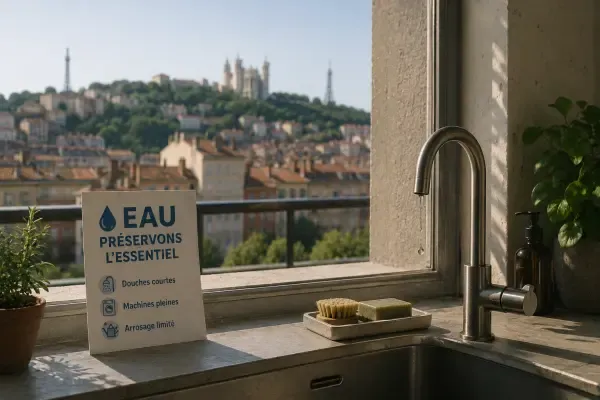 Robinet et verre d’eau fraîche