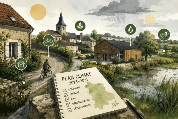 Maisons anciennes et haies