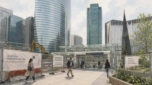 Dalle en chantier à La Défense