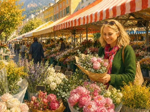 Bouquet au marché