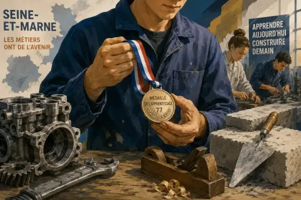 Illustration - Apprentis récompensés en atelier
