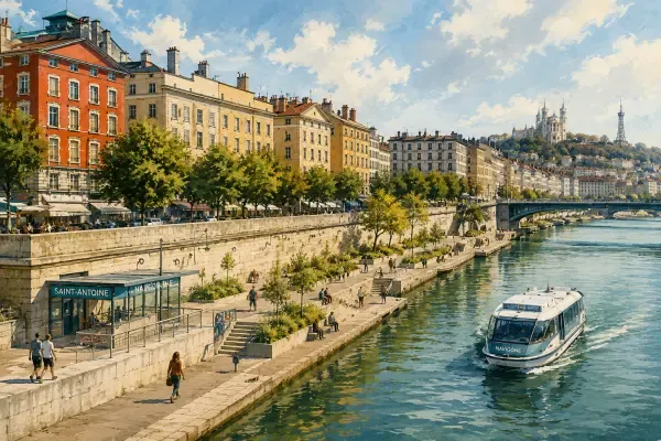 Quai Saint-Antoine vers la Saône