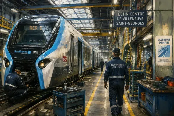 Illustration - RER D en maintenance ferroviaire